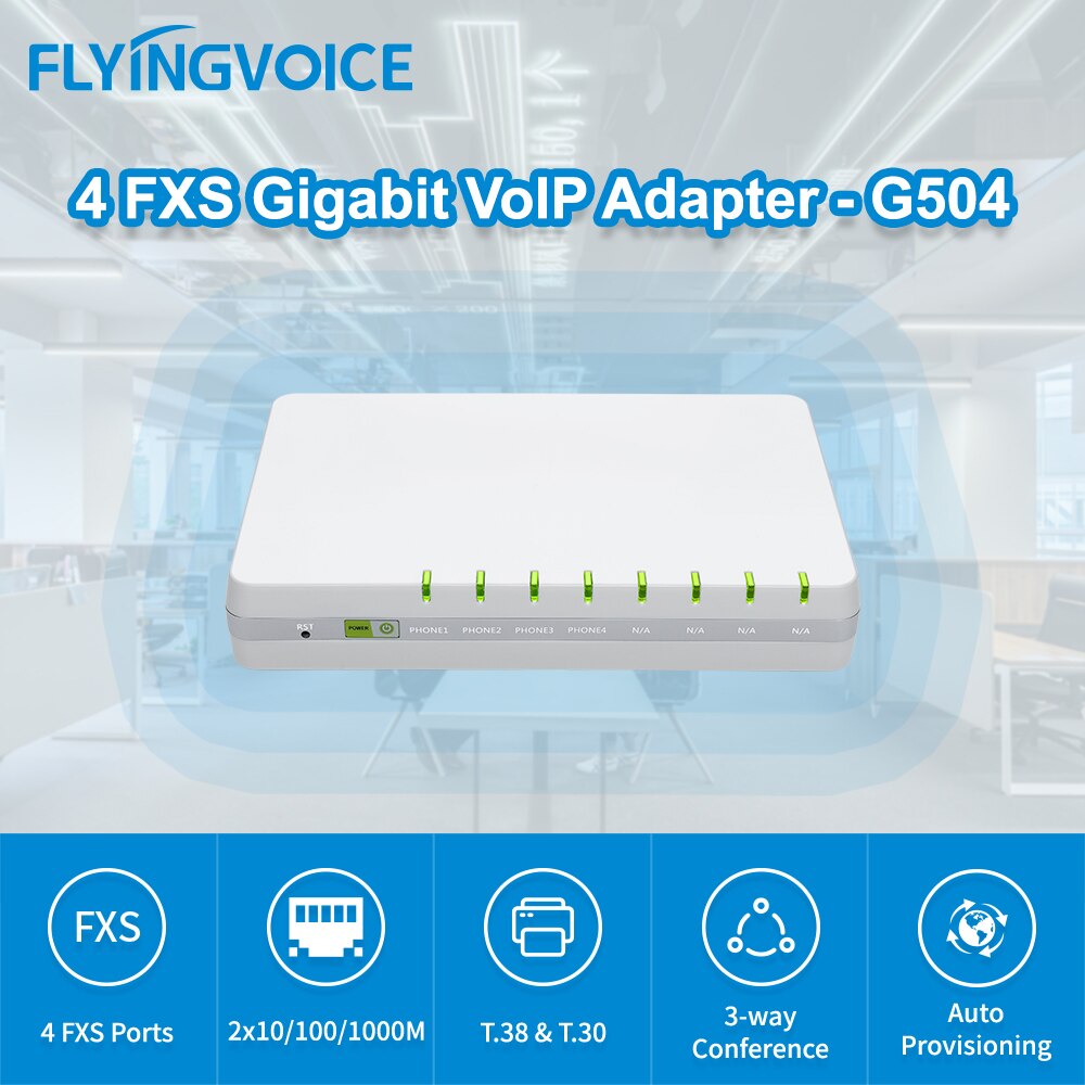 FLYINGVOICE G504 VoIP Ʈ 4 Ʈ SOHO   ߼ұ  Ƴα ȭ 